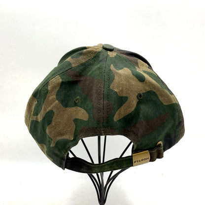 【中古品】【メンズ/レディース】 FILSON フィルソン CAMO LOGGER CAP USA製 カモ ロガー キャップ 帽子 185-250312-as-33-izu サイズ：ONE SIZE カラー：マルチカラー 万代Net店