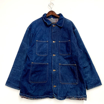 【現状渡し品】【メンズ】  USED VINTAGE 70-80S BLANKET LINER DENIM COVERALL ブランケットライナー デニム カバーオール ジャケット アウター 146-250311-as-16-izu カラー：インディゴ 万代Net店