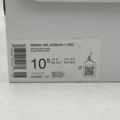 【中古品】【メンズ】 NIKE ナイキ DV0991-101 NIKE WMNS AIR JORDAN 1 MID ナイキ ウィメンズ エアジョーダン 1 ミッド 靴 スニーカー シューズ 160-250309-ma-02-izu サイズ：27.5cm カラー：WHITE/BLACK-WHITE 万代Net店