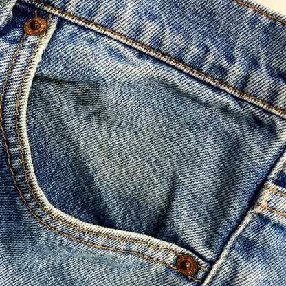 【中古品】【メンズ】 Levi's リーバイス 90S 510 DENIM PANTS デニムパンツ 刻印501 USA製 1996年製 ジーンズ ボトムス 157-250311-as-12-izu サイズ：33×34 カラー：ライトインディゴ 万代Net店