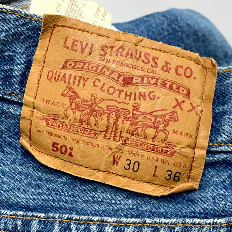 【中古品】【メンズ】 Levi's リーバイス 90S 501 DENIM PANTS SMALL-E 501-5900 デニムパンツ スモールE 刻印555 USA製 1993年製 ジーンズ ボトムス 157-250311-as-18-izu サイズ：30×36 カラー：インディゴ 万代Net店