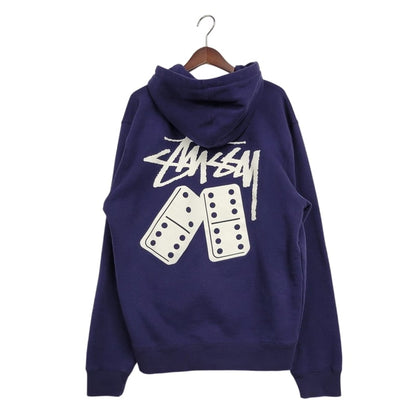 【中古品】【メンズ】 STUSSY ステューシー 20SS DOMINOES HOODED SWEATSHIRT パーカー スウェット 長袖 トップス 142-250310-ay-04-izu サイズ：XL カラー：ネイビー 万代Net店