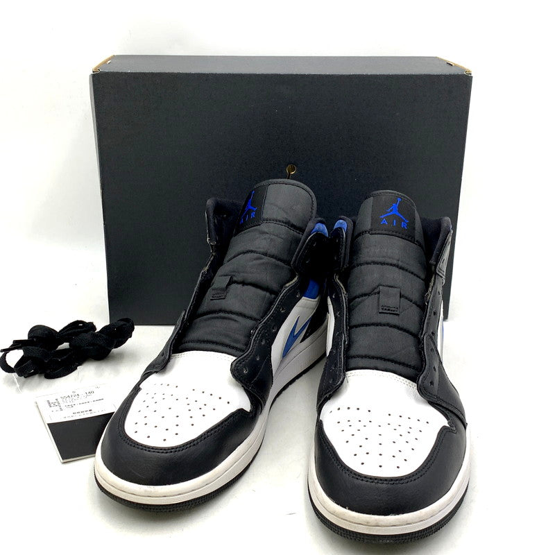 【中古品】【メンズ】 NIKE ナイキ AIR JORDAN 1 MID 554724-140 エアジョーダン 1 ミッド スニーカー シューズ 靴 160-250312-as-30-izu サイズ：27cm カラー：WHITE/RACER BLUE-BLACK 万代Net店