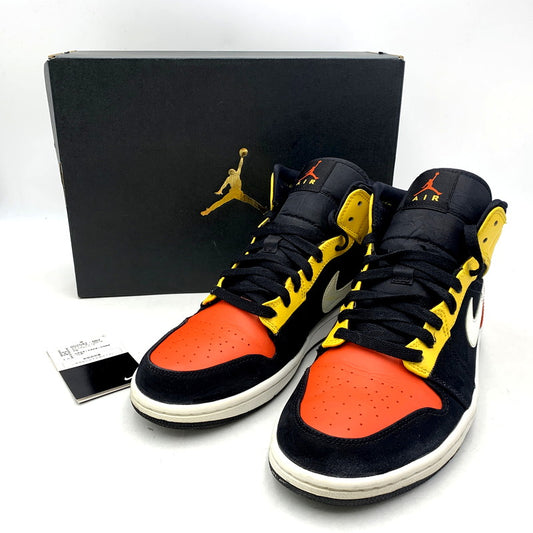 【中古品】【メンズ】 NIKE ナイキ 852542-087 AIR JORDAN 1 MID SE ROSWELL RAYGUNS ナイキ エアジョーダン1 ミッド SE ロズウェル・レイガンズ  靴 スニーカー シューズ 160-250310-km-06-izu サイズ：27.0cm カラー：BLACK/TEAM ORANGE-AMARILLO 万代Net店