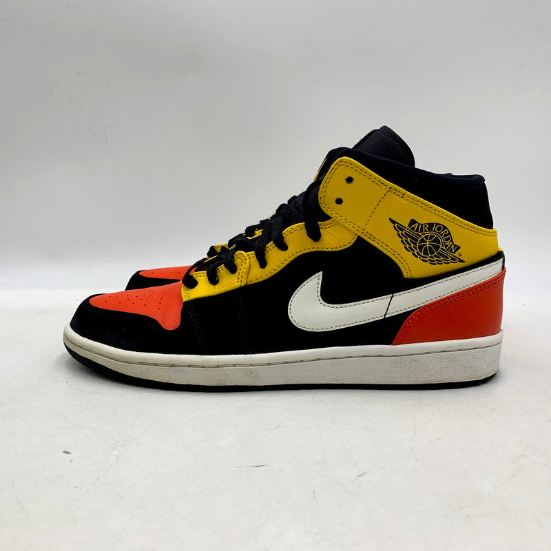 【中古品】【メンズ】 NIKE ナイキ 852542-087 AIR JORDAN 1 MID SE ROSWELL RAYGUNS ナイキ エアジョーダン1 ミッド SE ロズウェル・レイガンズ  靴 スニーカー シューズ 160-250310-km-06-izu サイズ：27.0cm カラー：BLACK/TEAM ORANGE-AMARILLO 万代Net店