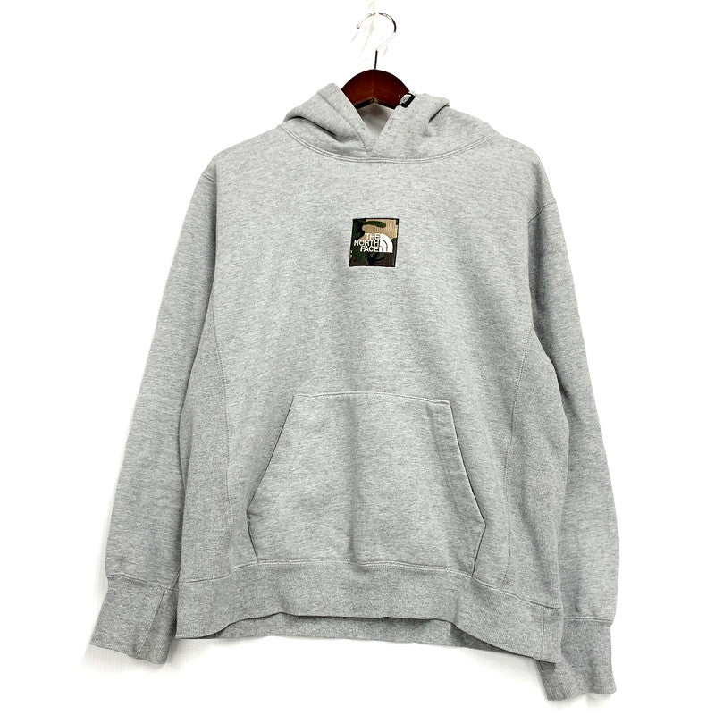 【中古品】【メンズ】 THE NORTH FACE ザ・ノースフェイス 17AW SQUARE LOGO BIG HOODIE NT61721R スクエア ロゴ ビッグ フーディ パーカー 長袖 トップス 144-250312-as-25-izu サイズ：L カラー：グレー 万代Net店