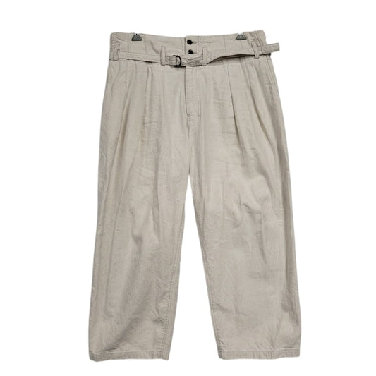 【中古品】【メンズ】  ANCELLM BELTED L/C TUCK WIDE PANTS ANC-PT17-A アンセルム ワイドパンツ ズボン ボトムス 151-250310-ay-06-izu サイズ：1 カラー：ホワイト 万代Net店