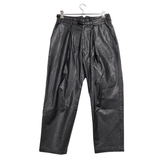 【中古品】【メンズ】  STEIN 20AW EX WIDE TAPERED TROUSERS ST 204-2 シュタイン レザーパンツ ズボン ボトムス 151-250310-ay-07-izu サイズ：M カラー：ブラック 万代Net店