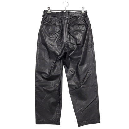 【中古品】【メンズ】  STEIN 20AW EX WIDE TAPERED TROUSERS ST 204-2 シュタイン レザーパンツ ズボン ボトムス 151-250310-ay-07-izu サイズ：M カラー：ブラック 万代Net店