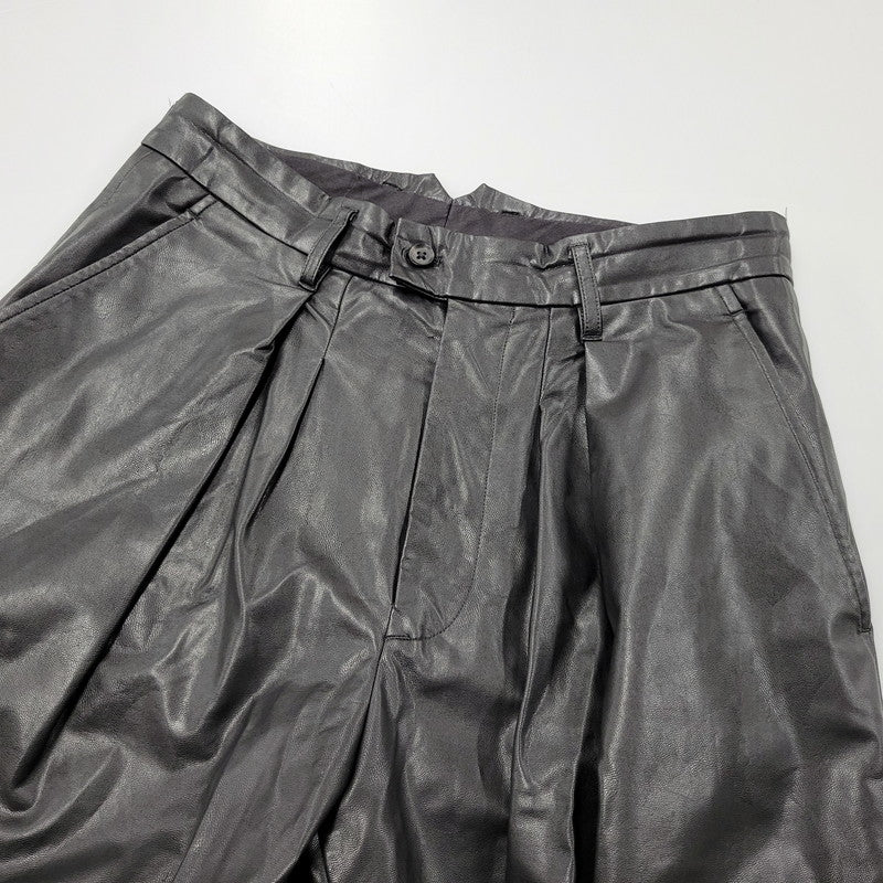 【中古品】【メンズ】  STEIN 20AW EX WIDE TAPERED TROUSERS ST 204-2 シュタイン レザーパンツ ズボン ボトムス 151-250310-ay-07-izu サイズ：M カラー：ブラック 万代Net店