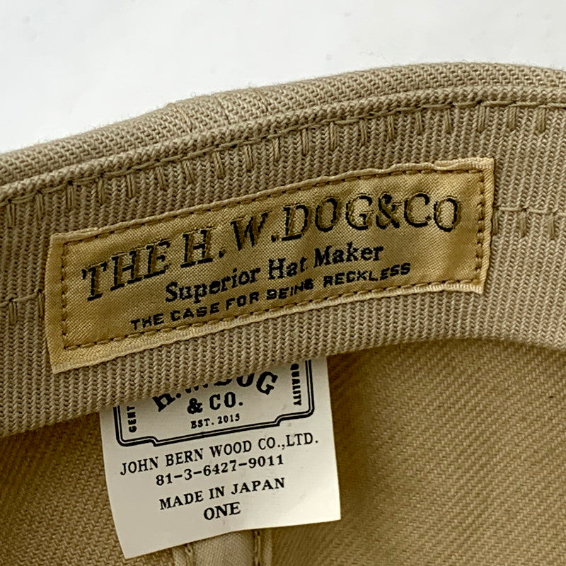 【中古品】【メンズ/レディース】  THE H.W.DOG&CO ザエイチダブリュードッグアンドコー TRUCKER CAP D-00004 トラッカー キャップ 帽子 185-250312-as-32-izu サイズ：ONE カラー：ベージュ 万代Net店