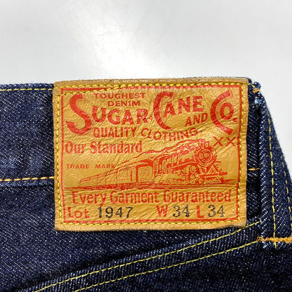 【中古品】【メンズ】 SUGAR CANE シュガーケーン 14.25OZ. DENIM 1947 MODEL REGULAR STRAIGHT SC41947 デニム 1947モデル レギュラーストレート パンツ ジーンズ ボトムス 156-250311-as-05-izu サイズ：34×34 カラー：インディゴ 万代Net店