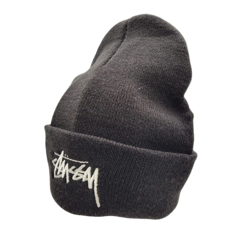 【中古品】【メンズ/レディース】 STUSSY ステューシー × NIKE ナイキ CUFF BEANIE CV8961-011 カフ ビーニー ニット帽 帽子 185-250313-as-29-izu サイズ：ONE SIZE カラー：ブラック 万代Net店