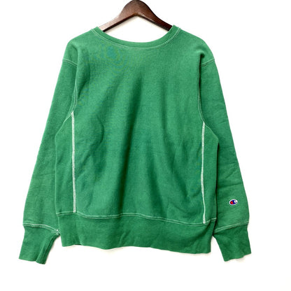 【中古品】【メンズ】 Champion チャンピオン REVERSE WEAVE SWEATSHIRT リバースウィーブ スウェットシャツ 赤単復刻 トレーナー 長袖 トップス 148-250312-as-08-izu サイズ：L カラー：グリーン 万代Net店