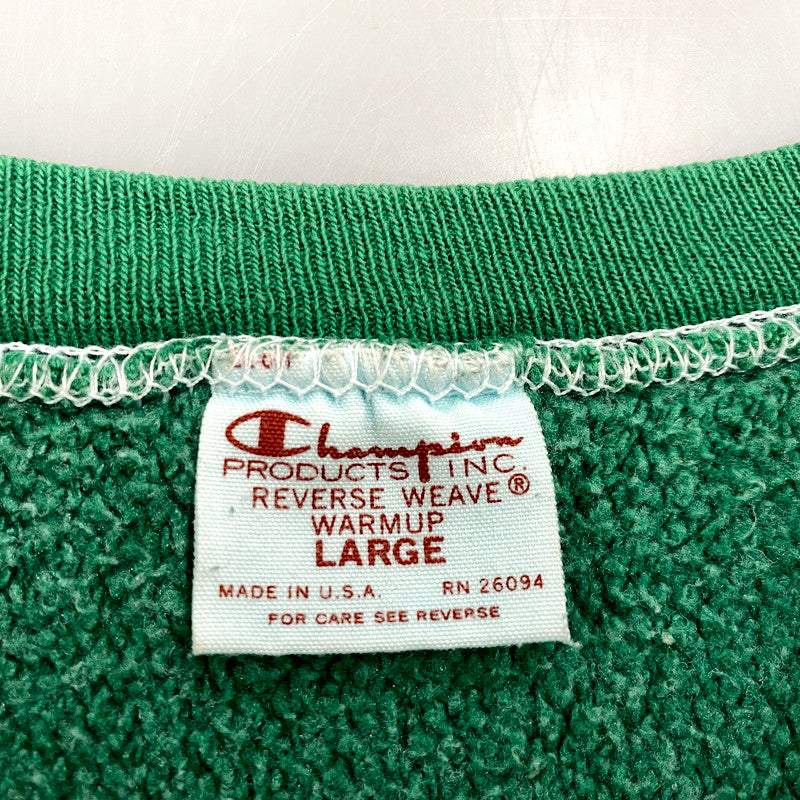 【中古品】【メンズ】 Champion チャンピオン REVERSE WEAVE SWEATSHIRT リバースウィーブ スウェットシャツ 赤単復刻 トレーナー 長袖 トップス 148-250312-as-08-izu サイズ：L カラー：グリーン 万代Net店