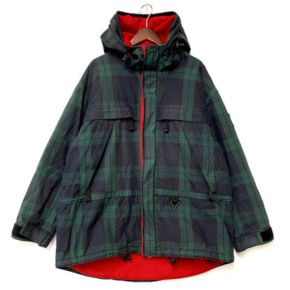 【中古品】【メンズ】 TOMMY HILFIGER トミーヒルフィガー 90S FLEECE LINER CHECK MOUNTAIN PARKA フリースライナー チェック マウンテンパーカー ジャケット アウター 146-250313-as-03-izu サイズ：L カラー：マルチカラー 万代Net店