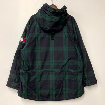 【中古品】【メンズ】 TOMMY HILFIGER トミーヒルフィガー 90S FLEECE LINER CHECK MOUNTAIN PARKA フリースライナー チェック マウンテンパーカー ジャケット アウター 146-250313-as-03-izu サイズ：L カラー：マルチカラー 万代Net店