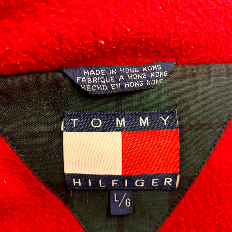 【中古品】【メンズ】 TOMMY HILFIGER トミーヒルフィガー 90S FLEECE LINER CHECK MOUNTAIN PARKA フリースライナー チェック マウンテンパーカー ジャケット アウター 146-250313-as-03-izu サイズ：L カラー：マルチカラー 万代Net店