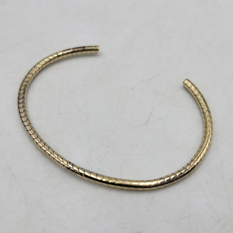 【中古品】【メンズ/レディース】 SAINT LAURENT サンローラン AG925 BANGLE バングル ブレスレット アクセサリー 182-250312-as-18-izu サイズ：M カラー：ゴールド 万代Net店