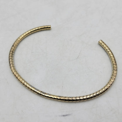 【中古品】【メンズ/レディース】 SAINT LAURENT サンローラン AG925 BANGLE バングル ブレスレット アクセサリー 182-250312-as-18-izu サイズ：M カラー：ゴールド 万代Net店