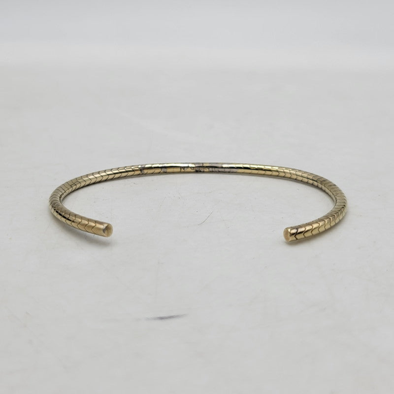 【中古品】【メンズ/レディース】 SAINT LAURENT サンローラン AG925 BANGLE バングル ブレスレット アクセサリー 182-250312-as-18-izu サイズ：M カラー：ゴールド 万代Net店