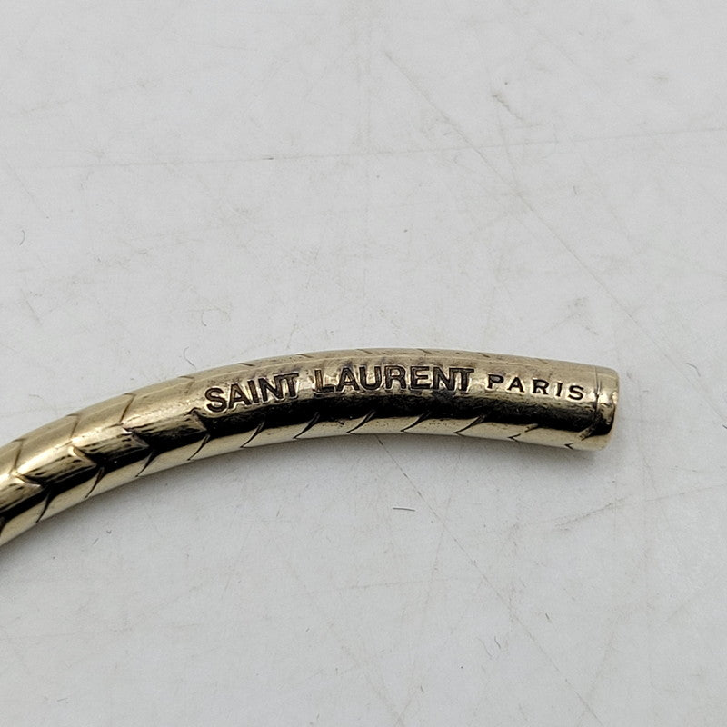 【中古品】【メンズ/レディース】 SAINT LAURENT サンローラン AG925 BANGLE バングル ブレスレット アクセサリー 182-250312-as-18-izu サイズ：M カラー：ゴールド 万代Net店