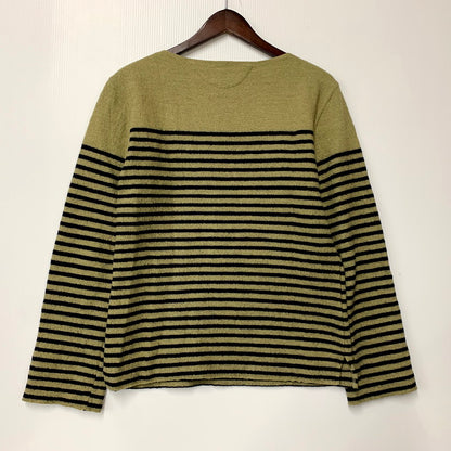 【中古品】【レディース】 45rpm フォーティーファイブアールピーエム 圧縮ウール ボーダーバスクシャツ 長袖 トップス 170-250313-as-20-izu サイズ：3 カラー：グリーン系×ネイビー 万代Net店