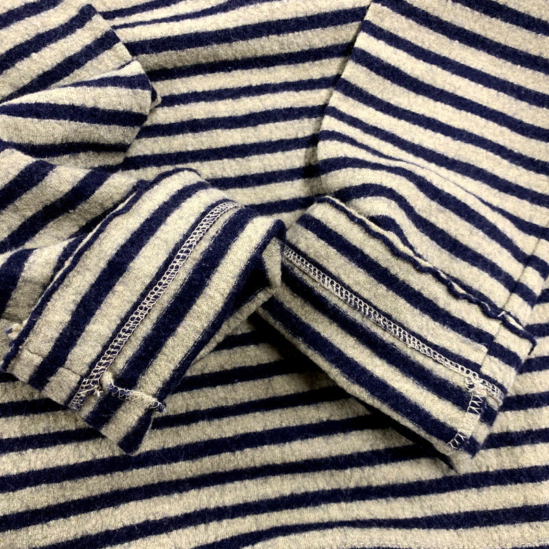 【中古品】【レディース】 45rpm フォーティーファイブアールピーエム 圧縮ウール ボーダーバスクシャツ 長袖 トップス 170-250313-as-20-izu サイズ：3 カラー：グリーン系×ネイビー 万代Net店