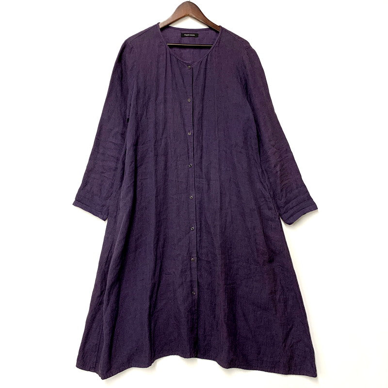 【中古品】【レディース】 GUNGENDO LABORATORY 群言堂ラボラトリー COTTON LINEN DRESS コットンリネンドレス ワンピース 168-250313-as-17-izu カラー：パープル 万代Net店