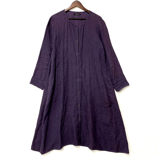 【中古品】【レディース】 GUNGENDO LABORATORY 群言堂ラボラトリー COTTON LINEN DRESS コットンリネンドレス ワンピース 168-250313-as-17-izu カラー：パープル 万代Net店