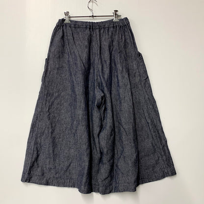 【中古品】【レディース】 群言堂 根々 LINEN TUCK WIDE EASY PANTS リネン タック ワイド イージーパンツ ボトムス 171-250313-as-22-izu カラー：ネイビー系 万代Net店