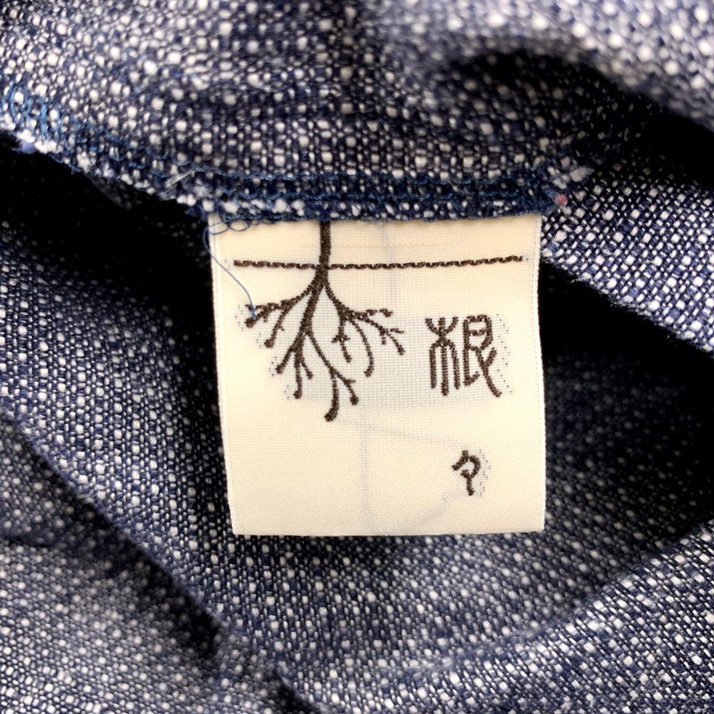 【中古品】【レディース】 群言堂 根々 LINEN TUCK WIDE EASY PANTS リネン タック ワイド イージーパンツ ボトムス 171-250313-as-22-izu カラー：ネイビー系 万代Net店