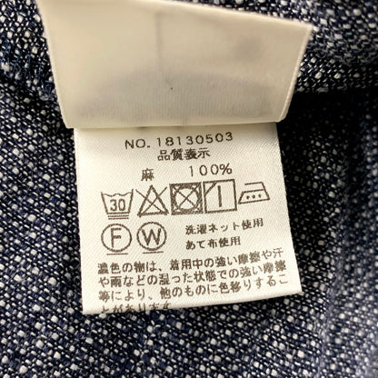 【中古品】【レディース】 群言堂 根々 LINEN TUCK WIDE EASY PANTS リネン タック ワイド イージーパンツ ボトムス 171-250313-as-22-izu カラー：ネイビー系 万代Net店