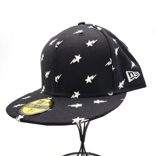 【中古品】【メンズ/レディース】 A BATHING APE アベイシングエイプ × NEWERA ニューエラ STAR CAP スター キャップ 帽子 185-250314-as-07-izu サイズ：7 1/2（59.6cm） カラー：ブラック 万代Net店