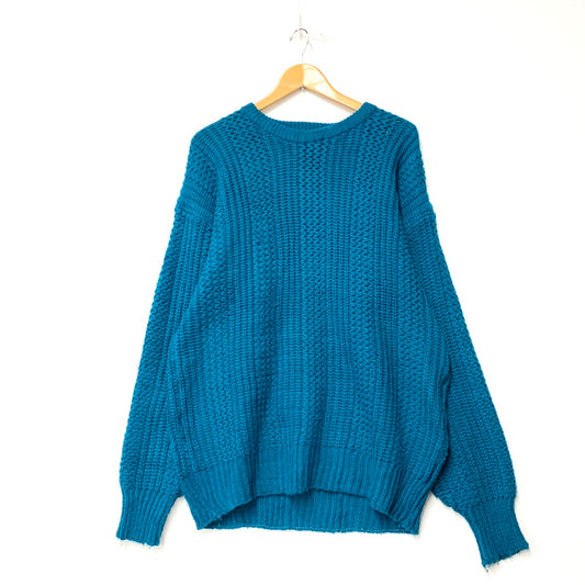 【中古品】【メンズ】 WINDRIDGE ワイナリー KNIT SWEATER ニット トップス セーター 146-250722-rk-11-izu サイズ：L カラー：ブルー 万代Net店