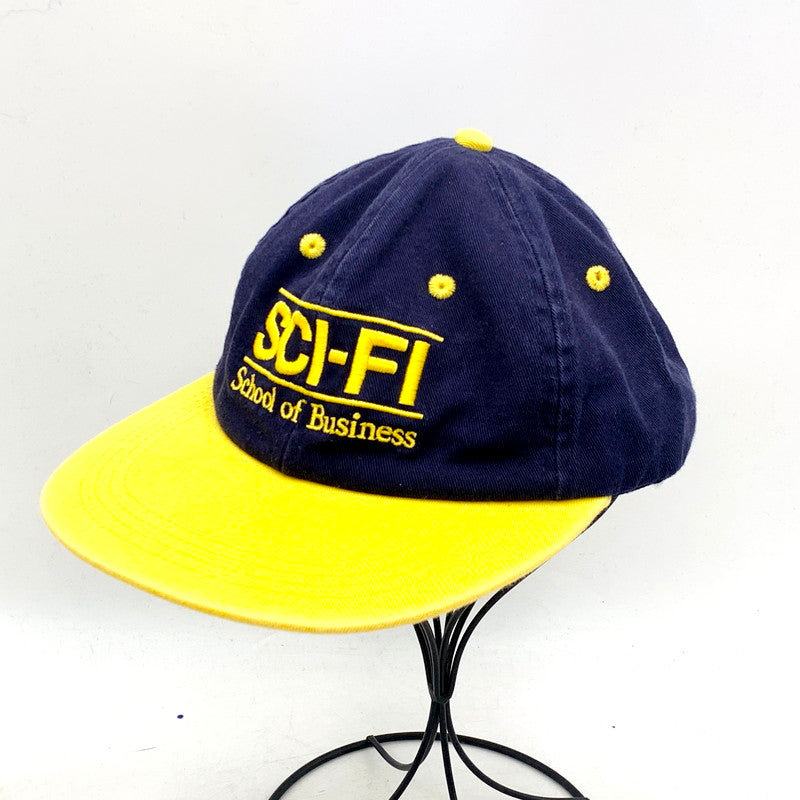 【中古品】【メンズ/レディース】 SCI-FI FANTASY サイファイファンタジー SCHOOL OF BUSINESS HAT スクールオブビジネス ハット キャップ 帽子 185-250316-as-04-izu サイズ：F カラー：ネイビー×イエロー 万代Net店