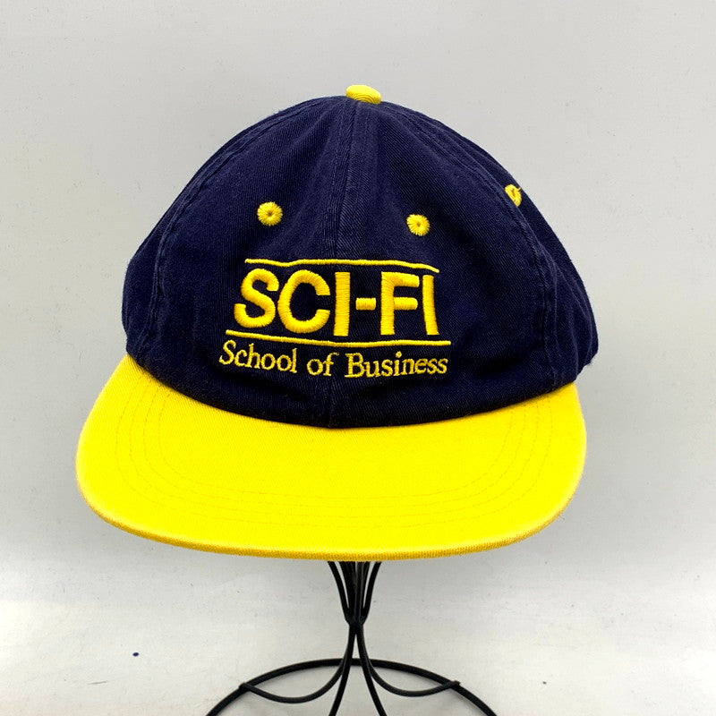 【中古品】【メンズ/レディース】 SCI-FI FANTASY サイファイファンタジー SCHOOL OF BUSINESS HAT スクールオブビジネス ハット キャップ 帽子 185-250316-as-04-izu サイズ：F カラー：ネイビー×イエロー 万代Net店