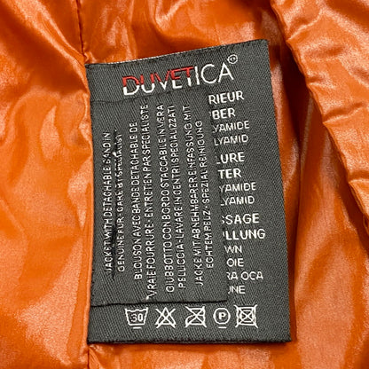 【現状渡し品】【レディース】 DUVETICA デュベティカ 314-02-1059 国内正規 FUR HOODED DOWN JACKET ファーフーデッドダウンジャケット アウター 長袖 169-250317-ma-06-izu サイズ：40 カラー：オレンジ 万代Net店