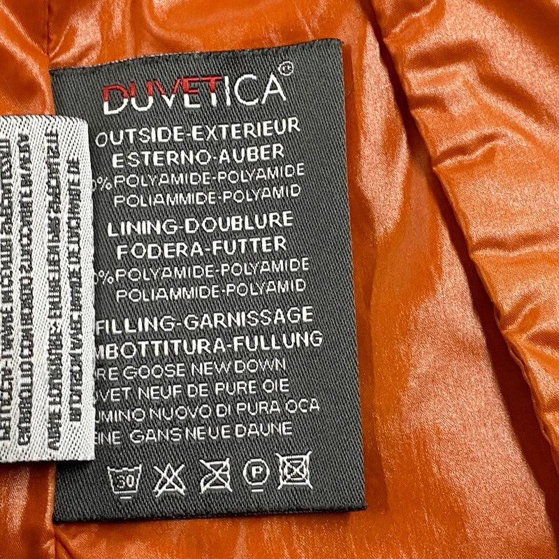 【現状渡し品】【レディース】 DUVETICA デュベティカ 314-02-1059 国内正規 FUR HOODED DOWN JACKET ファーフーデッドダウンジャケット アウター 長袖 169-250317-ma-06-izu サイズ：40 カラー：オレンジ 万代Net店