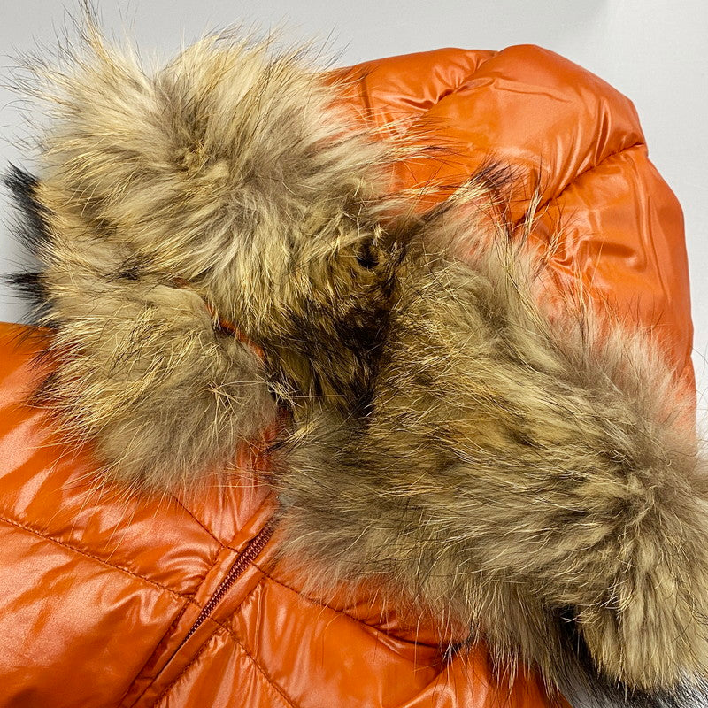 【現状渡し品】【レディース】 DUVETICA デュベティカ 314-02-1059 国内正規 FUR HOODED DOWN JACKET ファーフーデッドダウンジャケット アウター 長袖 169-250317-ma-06-izu サイズ：40 カラー：オレンジ 万代Net店