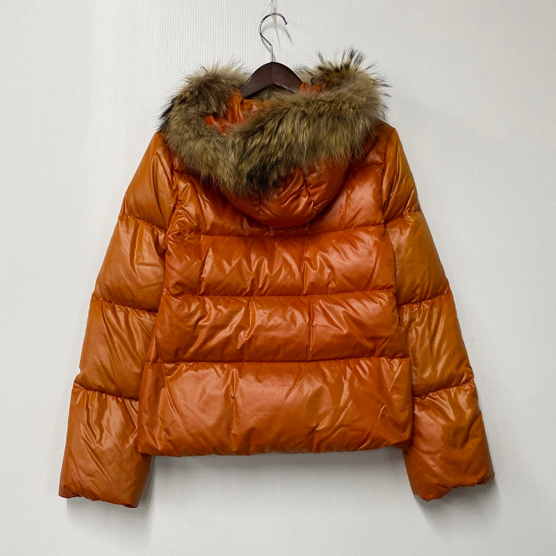 【現状渡し品】【レディース】 DUVETICA デュベティカ 314-02-1059 国内正規 FUR HOODED DOWN JACKET ファーフーデッドダウンジャケット アウター 長袖 169-250317-ma-06-izu サイズ：40 カラー：オレンジ 万代Net店
