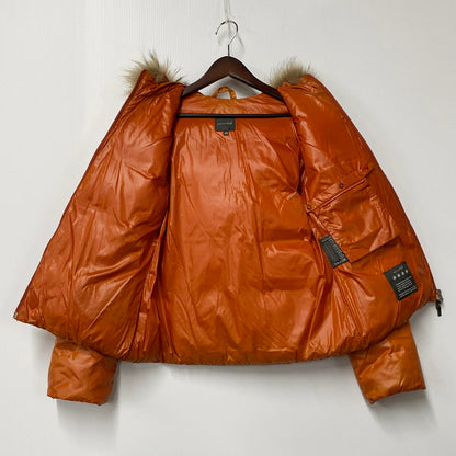【現状渡し品】【レディース】 DUVETICA デュベティカ 314-02-1059 国内正規 FUR HOODED DOWN JACKET ファーフーデッドダウンジャケット アウター 長袖 169-250317-ma-06-izu サイズ：40 カラー：オレンジ 万代Net店