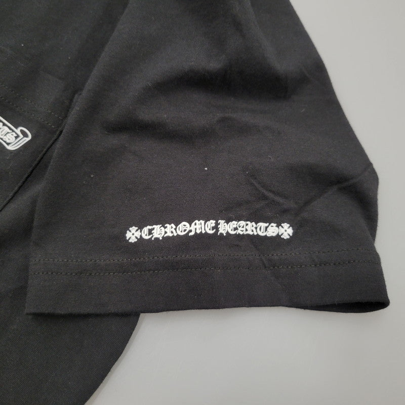 【中古美品】【メンズ】 CHROME HEARTS クロムハーツ SS T-SHIRT ショートスリーブ Tシャツ ロゴ ポケット 半袖 トップス 190-250316-as-26-izu サイズ：L カラー：ブラック 万代Net店