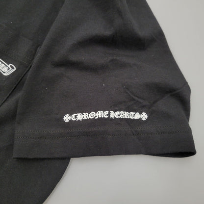 【中古美品】【メンズ】 CHROME HEARTS クロムハーツ SS T-SHIRT ショートスリーブ Tシャツ ロゴ ポケット 半袖 トップス 190-250316-as-26-izu サイズ：L カラー：ブラック 万代Net店