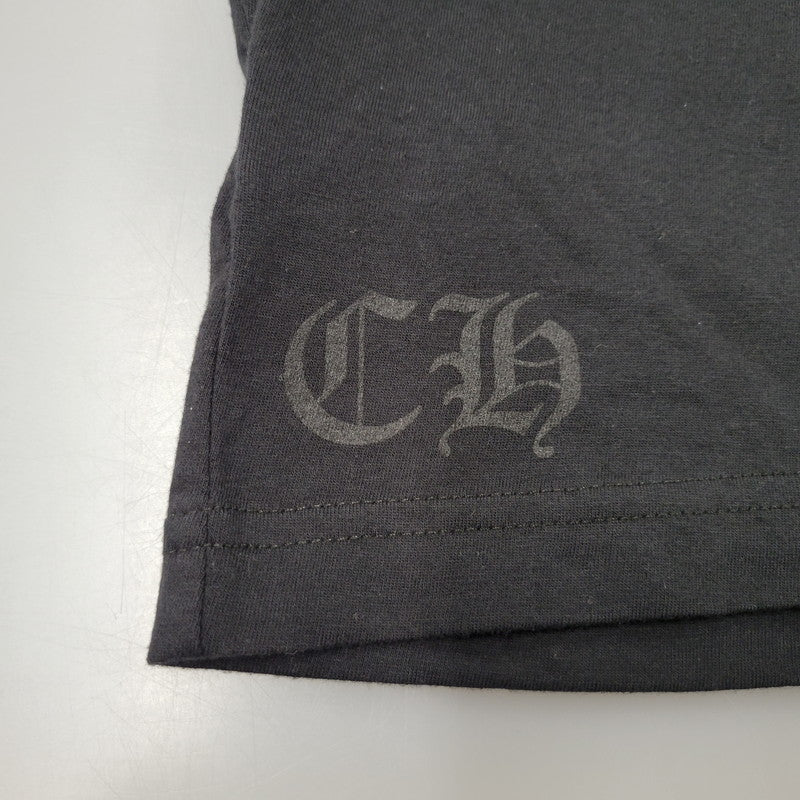 【中古美品】【メンズ】 CHROME HEARTS クロムハーツ SS T-SHIRT ショートスリーブ Tシャツ ロゴ ポケット 半袖 トップス 190-250316-as-26-izu サイズ：L カラー：ブラック 万代Net店