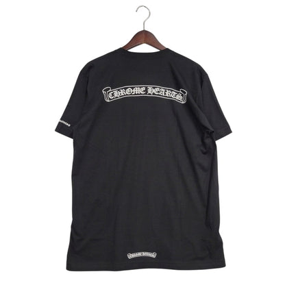 【中古美品】【メンズ】 CHROME HEARTS クロムハーツ SS T-SHIRT ショートスリーブ Tシャツ ロゴ ポケット 半袖 トップス 190-250316-as-26-izu サイズ：L カラー：ブラック 万代Net店
