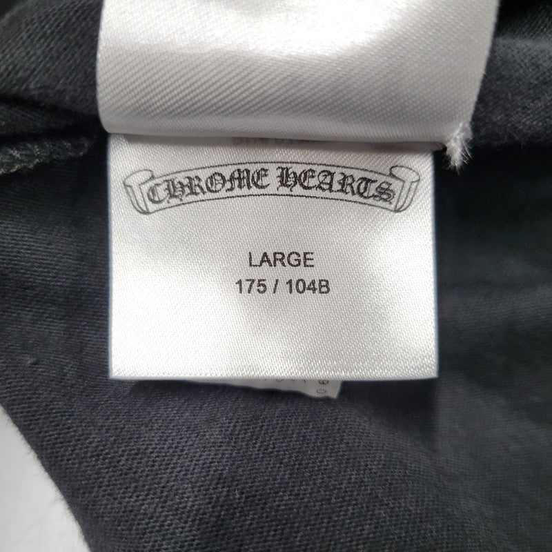 【中古美品】【メンズ】 CHROME HEARTS クロムハーツ SS T-SHIRT ショートスリーブ Tシャツ ロゴ ポケット 半袖 トップス 190-250316-as-26-izu サイズ：L カラー：ブラック 万代Net店