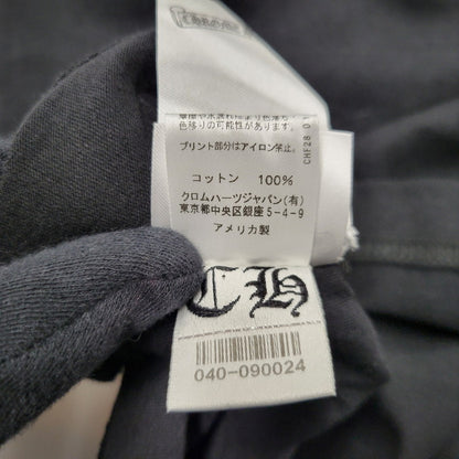 【中古美品】【メンズ】 CHROME HEARTS クロムハーツ SS T-SHIRT ショートスリーブ Tシャツ ロゴ ポケット 半袖 トップス 190-250316-as-26-izu サイズ：L カラー：ブラック 万代Net店
