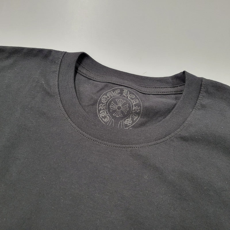 【中古美品】【メンズ】 CHROME HEARTS クロムハーツ SS T-SHIRT ショートスリーブ Tシャツ ロゴ ポケット 半袖 トップス 190-250316-as-26-izu サイズ：L カラー：ブラック 万代Net店