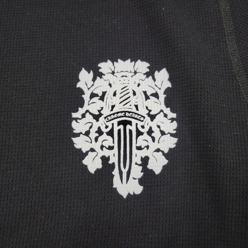 【中古美品】【メンズ】 CHROME HEARTS クロムハーツ LS THERMAL VINE DAGGER ロングスリーブ サーマル ヴァインダガー 長袖 トップス 190-250316-as-29-izu サイズ：XL カラー：ブラック 万代Net店